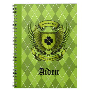 Irish Wappen St. Patricks Day Notebook Notizblock