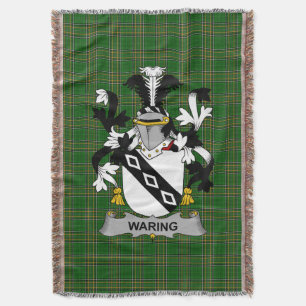 Irish Waring Coat of Arms Familienwappen Irland Decke