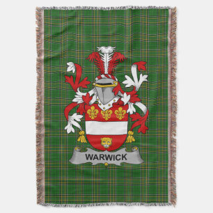 Irish Warwick Coat of Arms Familienwappen Irland Decke