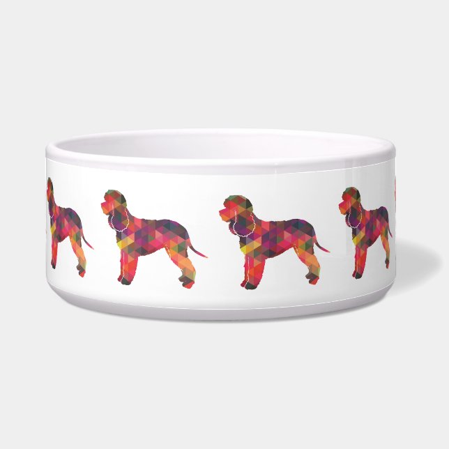 Irish Water Dog Geo Silhouette Multi Napf (Vorderseite)