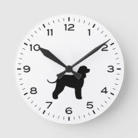 Irish Water Spanel Hunde Rasse Silhouette