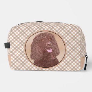 Irish Water Spanel IWS Malerei Original Hunde Kuns Waschbeutel