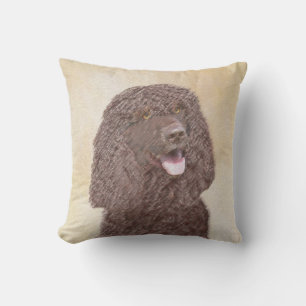 Irish Water Spanel Painting - Original Dog Art Kissen