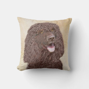Irish Water Spanel Painting - Original Dog Art Kissen