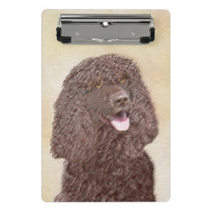 Irish Water Spanel Painting - Original Dog Art Mini Klemmbrett