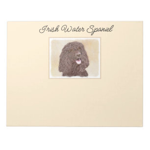 Irish Water Spanel Painting - Original Dog Art Notizblock