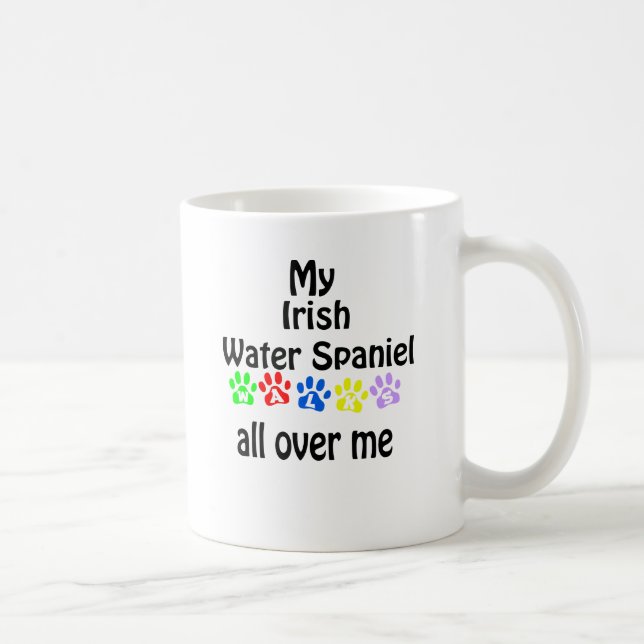 Irish Water Spanel Walks Design Tasse (Rechts)