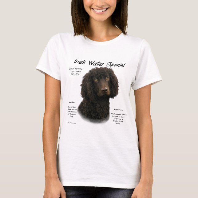 Irish Water Spaniel History Design T-Shirt (Vorderseite)