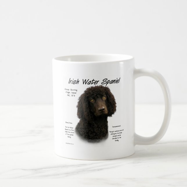 Irish Water Spaniel History Design Tasse (Rechts)