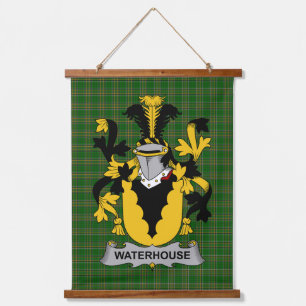 Irish Waterhouse-Wappen Familienwappen Wandteppich Mit Holzrahmen