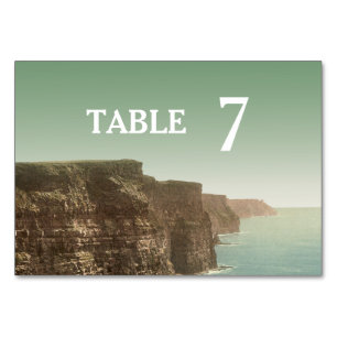 Irish Wedding Cliffs of Moher Tischnummer
