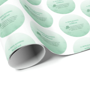 Irish Wedding Glückwunsch Segen Geschenkpapier