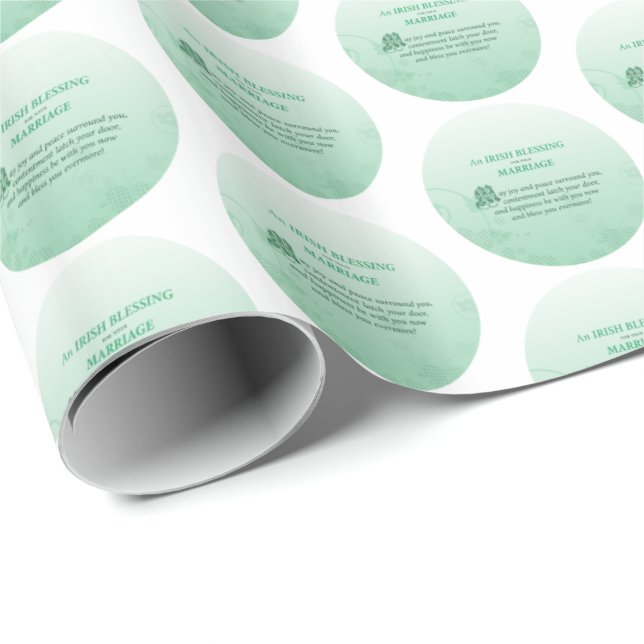 Irish Wedding Glückwunsch Segen Geschenkpapier (Rolleneckpunkt)