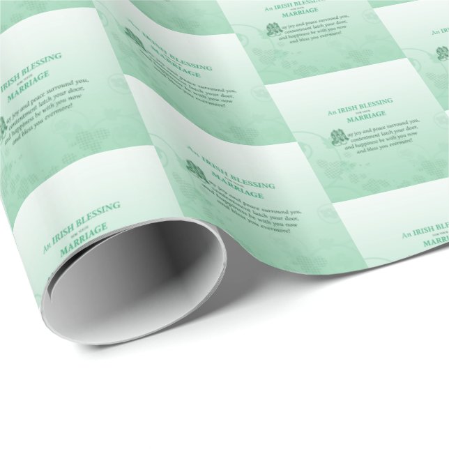 Irish Wedding Glückwunsch Segen Geschenkpapier (Rolleneckpunkt)