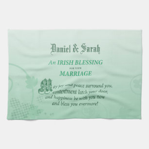 Irish Wedding Glückwunsch Segen Handtuch