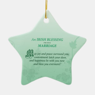 Irish Wedding Glückwunsch Segen Keramikornament