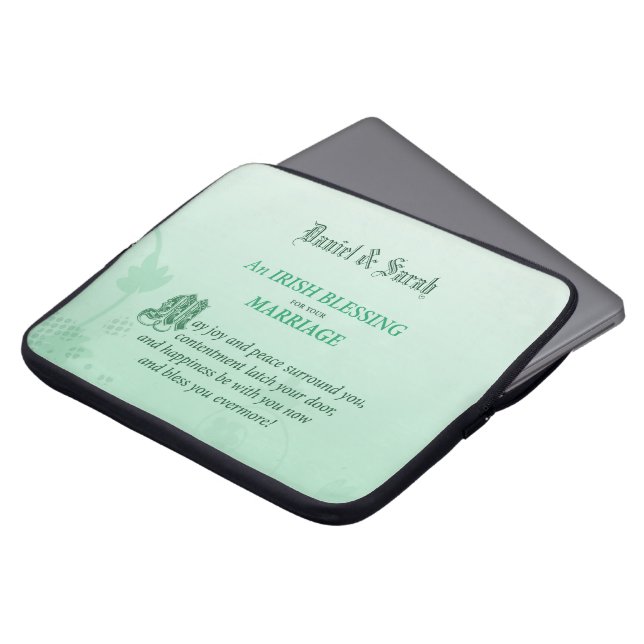 Irish Wedding Glückwunsch Segen Laptopschutzhülle (Vorne Oben)