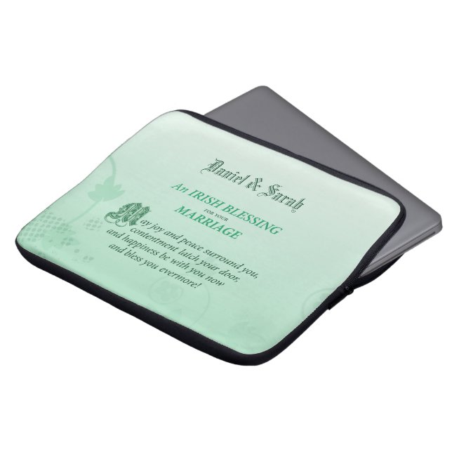 Irish Wedding Glückwunsch Segen Laptopschutzhülle (Vorne Oben)