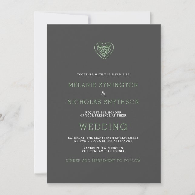Irish Wedding Invite, 3981 Einladung (Vorderseite)