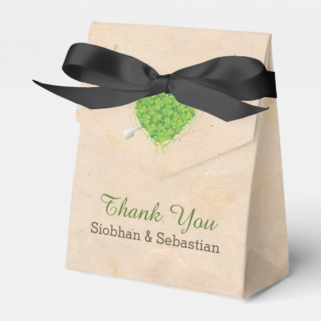 Irish Wedding Kleeblatt Heart Geschenkschachtel (Vorderseite)