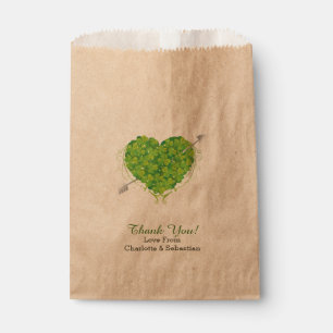 Irish Wedding Kleeblatt Heart Geschenktütchen