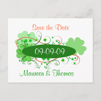 Irish Wedding Save the Date Postcard Ankündigungspostkarte