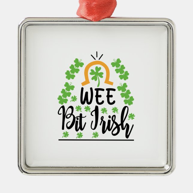 Irish Wee Bit Irish Ornament Aus Metall (Vorne)