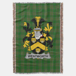 Irish Wentworth Coat of Arms Familienwappen Irland Decke