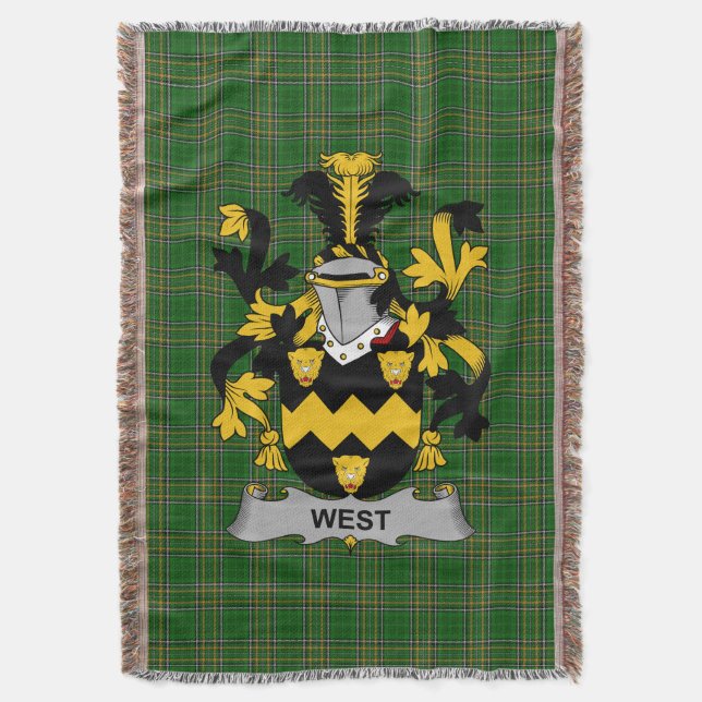 Irish West Coat of Arms Familienwappen Irland Decke (Vorderseite Vertikal)