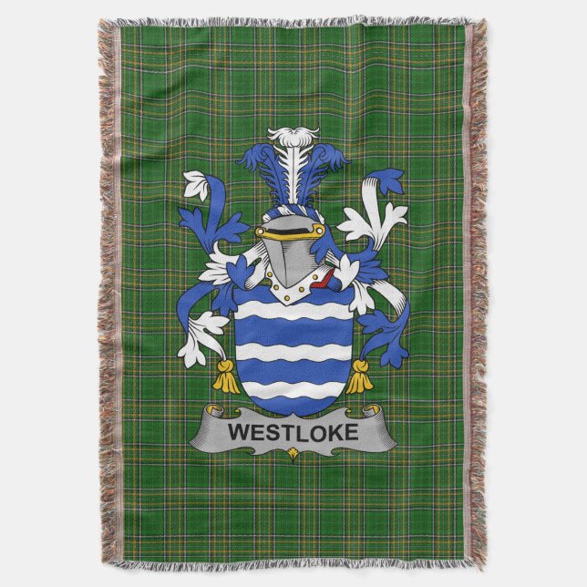 Irish Westloke oder Westlock Coat of Arms Family C Decke (Vorderseite Vertikal)