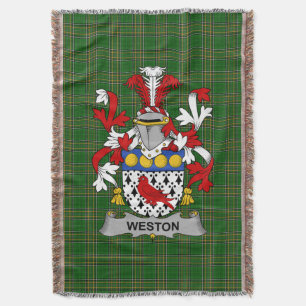 Irish Weston Coat of Arms Familienwappen Irland Decke