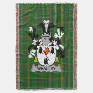 Irish Whalley Coat of Arms Familienwappen Irland Decke