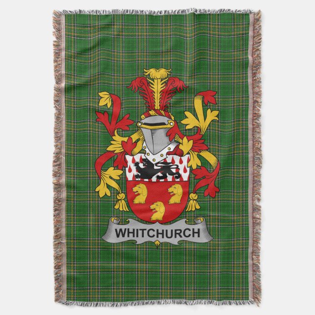 Irish Whitchurch Coat of Arms Familienwappen Irlan Decke (Vorderseite Vertikal)
