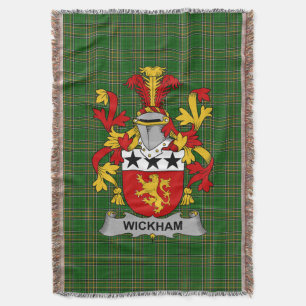 Irish Wickham Coat of Arms Familienwappen Irland Decke