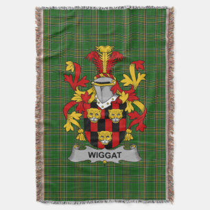 Irish Wiggat Coat of Arms Familienwappen Irland Decke