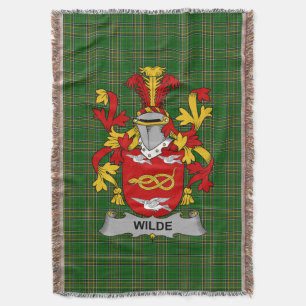 Irish Wilde Coat of Arms Familienwappen Irland Decke