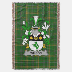 Irish Wilson Coat of Arms Familienwappen Irland Decke