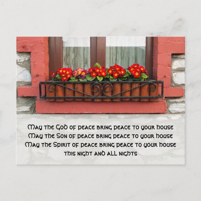 Irish Window and Sessing for Peace Postcard Postkarte (Vorderseite)