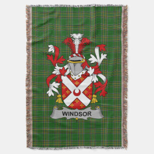 Irish Windsor Coat of Arms Familienwappen Irland Decke