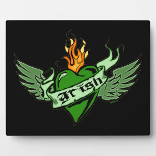 Irish Winged Heart Plaques Fotoplatte