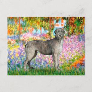 Irish Wolfhound 3 - Garten Postkarte