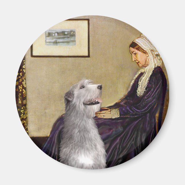 Irish Wolfhound 6 - Whistlers Mutter Magnet (Vorne)