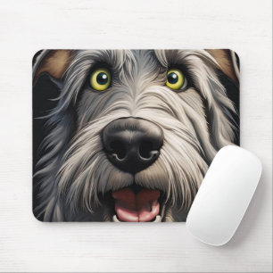 Irish Wolfhound Cartoon Mousepad