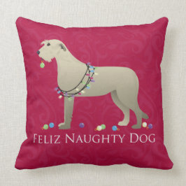 Irish Wolfhound Christmas Design Kissen