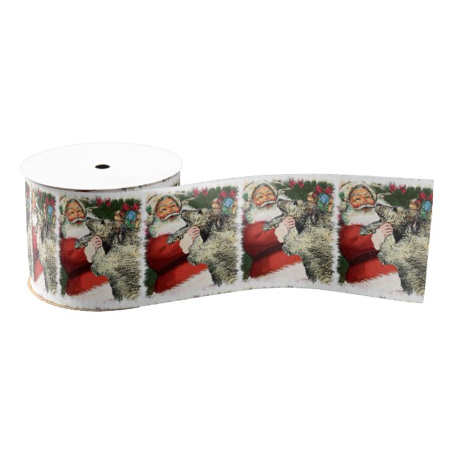 Irish Wolfhound Christmas Ripsband (Spule)