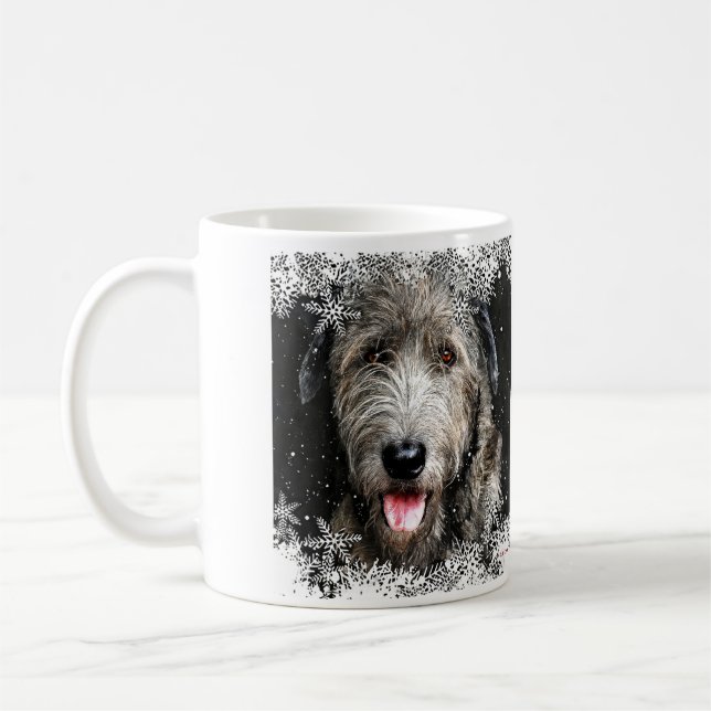 Irish Wolfhound Christmas Tasse (Links)