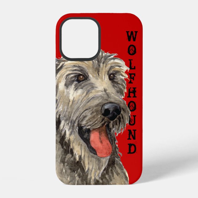 Irish Wolfhound Color Block iPhone Hülle (Rückseite)