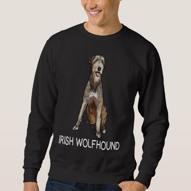 Irish Wolfhound Crazy Dog Sweatshirt (Vorderseite)