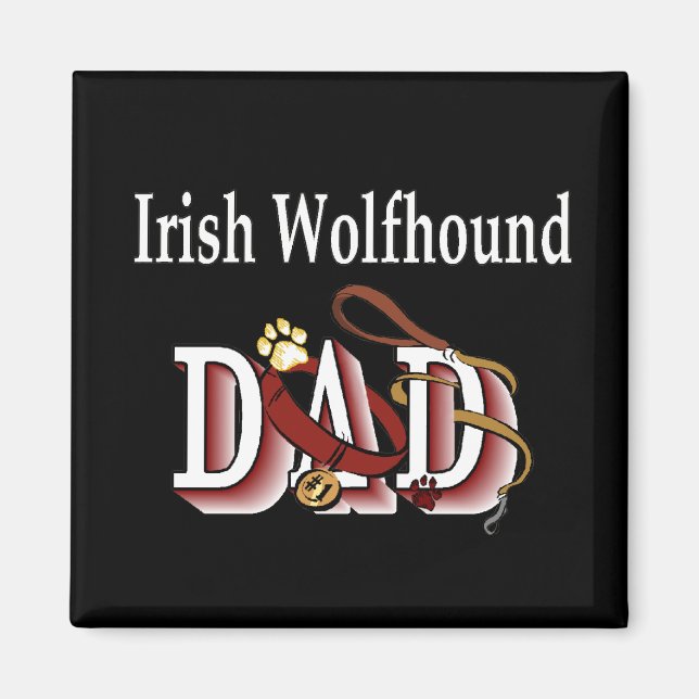 Irish Wolfhound dad Magnet (Vorne)