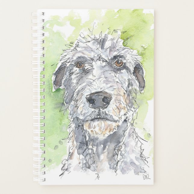 Irish Wolfhound Designplaner. Planer (Vorderseite)
